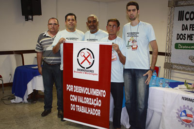 Membros da diretoria do Sindmineradores participaram de congresso em Salvador